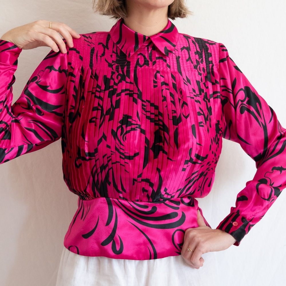 Vintage✨ Blouse Long Sleeve Button Up